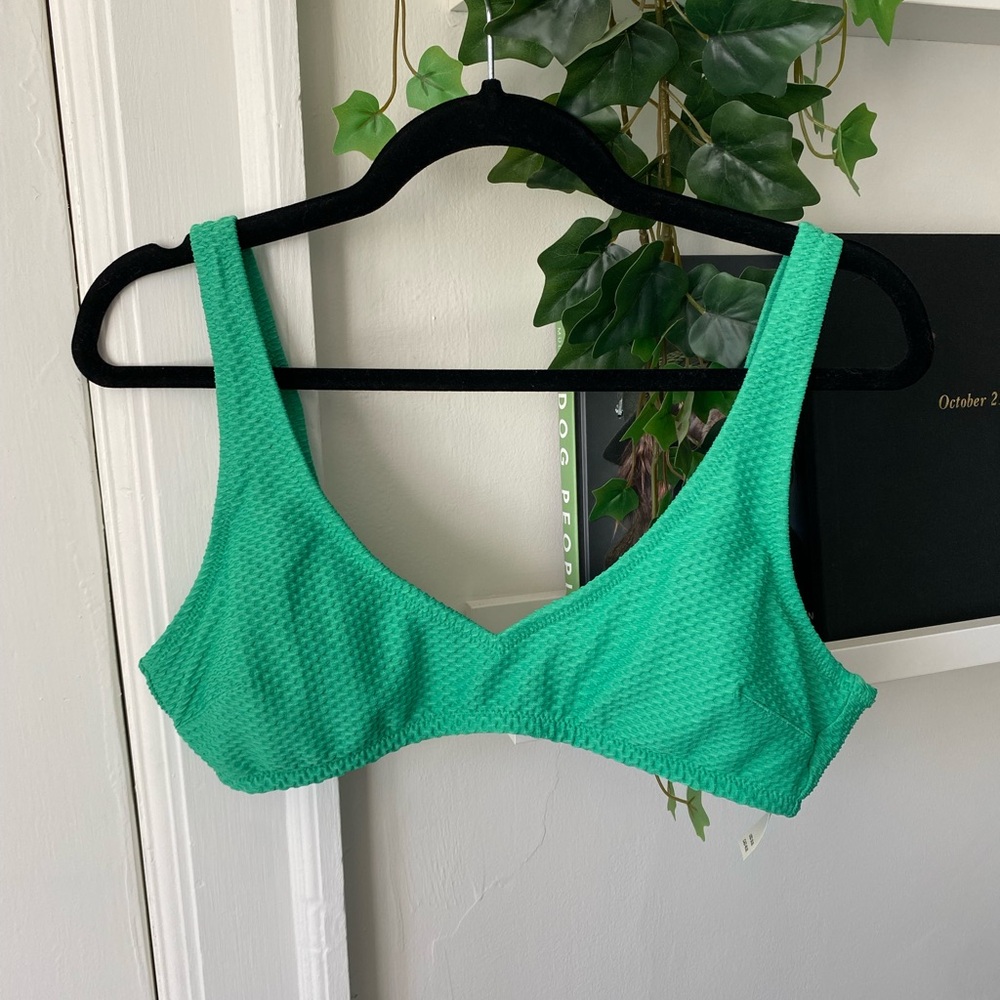 NWT Aerie Jacquard Scrunchie Scoop Bikini Top